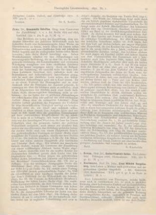10-13 [Rezension] Bachmann, Johs., Ernst Wilhelm Hengstenberg. Sein Leben u. Wirken nach gedruckten und ungedruckten Quellen dargestellt. 1. Bd