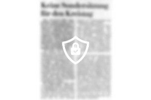 Keine Sondersitzung für [Name maskiert]