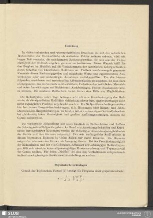 Physikalische Grundlagen