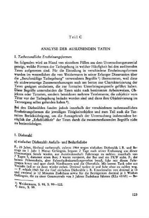 Teil C: Analyse der auslösenden Taten