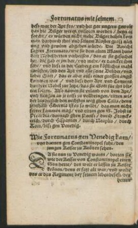 Wie Fortunatus gen Venedig kam/ von dannen gen Constantinopel fuhr ...