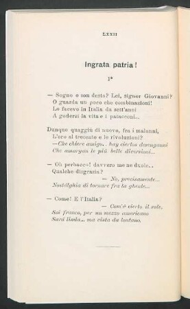 Ingrata patria!