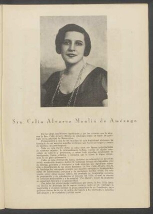 Sra. Celia Alvarez Mouliá de Amézaga