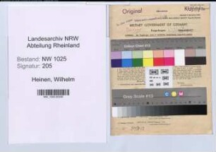 Entnazifizierung Wilhelm Heinen , geb. 25.02.1903 (Lehrer)