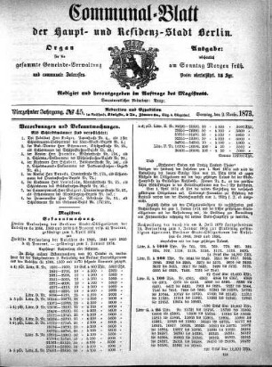 1873,45: No. 45, 9. November 1873