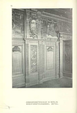 Abgeordnetenhaus in Berlin. Ministersitzungssaal. Detail