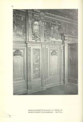 Abgeordnetenhaus in Berlin. Ministersitzungssaal. Detail