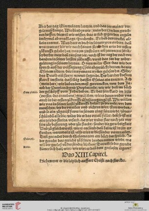 Das XIII Capitel