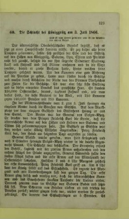 60. Die Schlacht bei Königgrätz am 3. Juli 1866