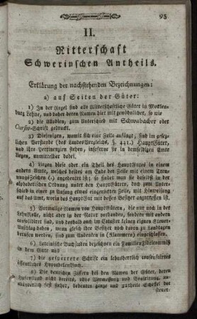 II. Ritterschaft Schwerinschen Antheils