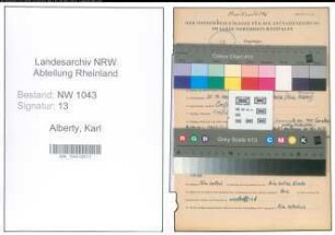 Entnazifizierung Karl Alberty , geb. 25.12.1905 (Amtsgerichtsrat)
