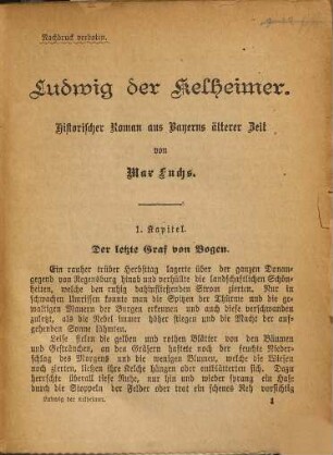 Ludwig der Kelheimer : historischer Roman aus Bayerns älterer Zeit