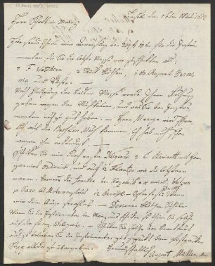 Brief an B. Schott's Söhne : 16.10.1812