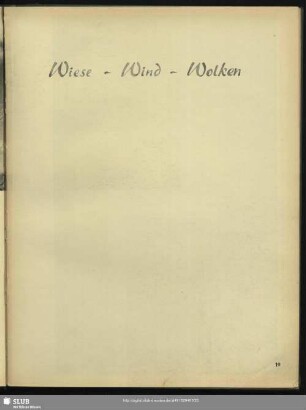 Wiese – Wind – Wolken