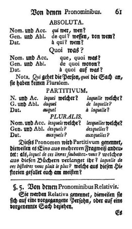 §. 5. Von denen Pronominibus Relativis.