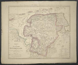 Charte vom Fürstenthum Ostfriesland : nach le Coq. W. Camp H. Bunik und W. van der Linden ; Mit Königl. Baier. allergn. Freyheit