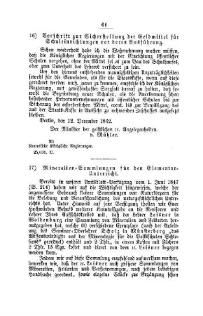 Vorschrift zur Sicherstellung der Geldmittel für Schuleinrichtungen vor deren Ausführung : [V. Elementarschulwesen]