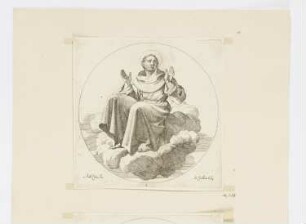 Heiliger Franz von Assisi, Blatt 1 aus: Annibale Carracci, "Vita di San Diego, Dipinta nella Cappella di Saint Giacomo de Spagnuoli in Roma", Rom 1646