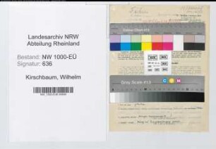 Entnazifizierung Wilhelm Kirschbaum, geb. 01.12.1909 (Faerbermeister)