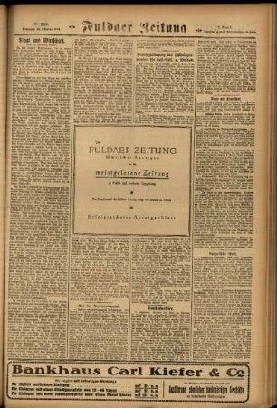 Zweite Ausgabe vom Sonntag, den 12. Oktober 1924.