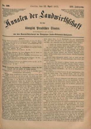 No. 30. Berlin, den 12. April 1873. XIII. Jahrgang.