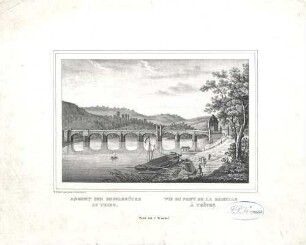 [Römerbrücke in Trier] : Ansicht der Moselbrücke zu Trier - Vue du pont de la Moselle à Trèves