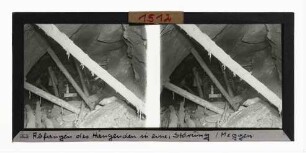Abfangen des Hangenden in einer Störung; Schwefelkies- und Schwerspatgrube Meggen