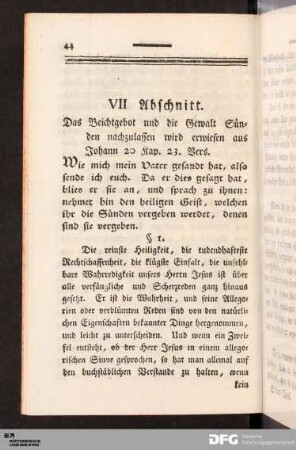 VII. Abschnitt.