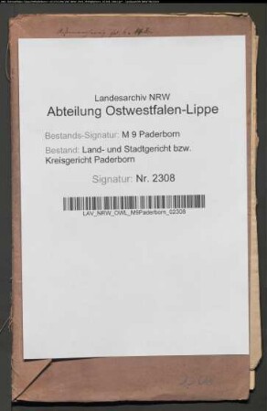 Erblasser: Willeke, Heinrich; Erblasser: Willeke, Franziska, geb. Wasmuth: Abschluss eines Erbvertrags