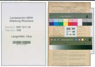 Entnazifizierung Vitus Langenfeld , geb. 19.12.1893 (Webmeister)