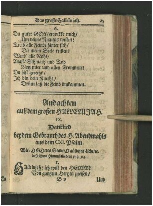 Andachten auß dem großen HALLELUJAH.