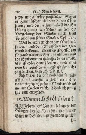 15. Wenn ich Frölich bin?