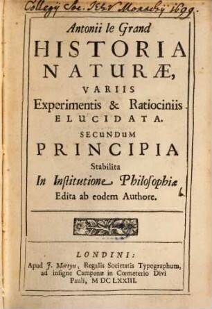 Historia naturae variis experimentis ... elucidata