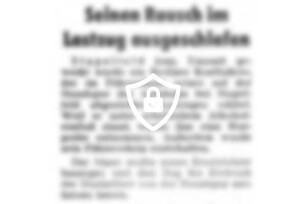 Seinen Rausch im Lastzug ausgeschlafen