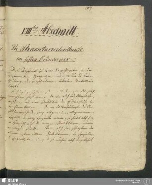 VIIIter Abschnitt. Die Strukturverhaeltnisse im festen Erdkoerper