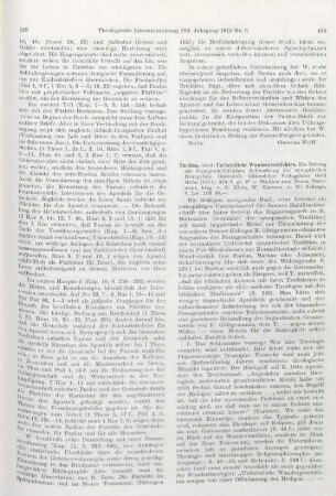 430-433 [Rezension] Theißen, Gerd, Urchristliche Wundergeschichten