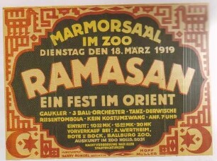 Plakat zu »Ramasan. Ein Fest im Orient«