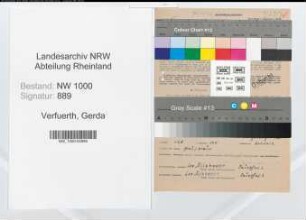 Entnazifizierung Gerda Verfuerth, geb. 02.06.1910 (Postassistentin)
