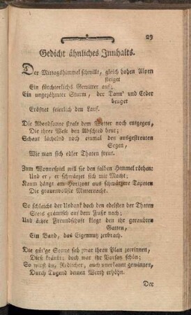 Gedicht ähnliches Innhalts.