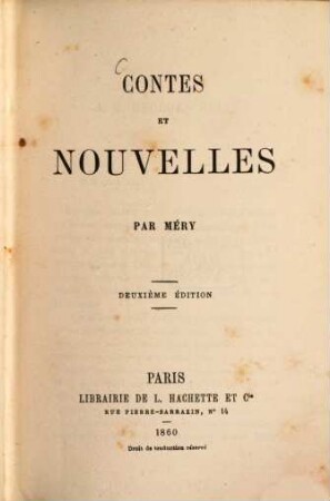 Contes et nouvelles