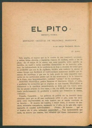 El pito : Monólogo