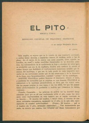 El pito : Monólogo