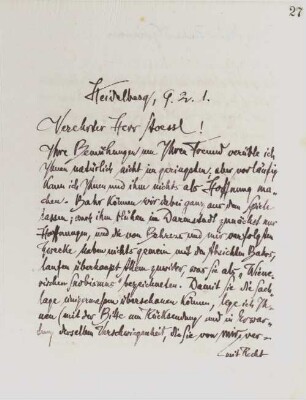 Brief an Otto Stoessl