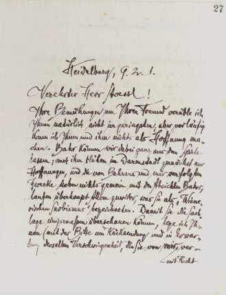 Brief an Otto Stoessl