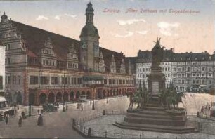 Leipzig: Altes Rathaus mit Siegesdenkmal