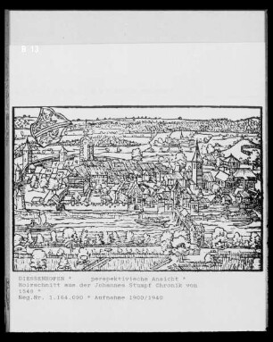 Ansicht von Diessenhofen aus der Schweizer Chronik von Johannes Stumpf