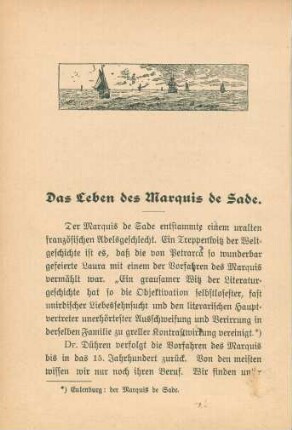 Das Leben des Marquis de Sade