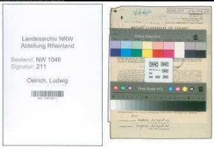 Entnazifizierung Ludwig Oelrich , geb. 14.07.1904 (Bueroangestellter)