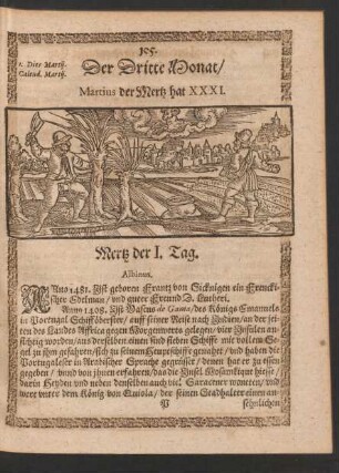 Der Dritte Monat/ Martius der Mertz hat XXXI. Tage.