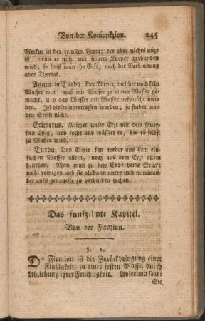 Das funfzehnte Kapitel. Von der Fixazion